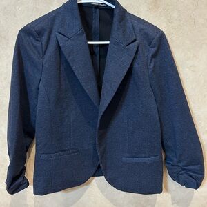 Amanda & Chelsea roosh sleeve heavy knit blazer Midnight blue size 12